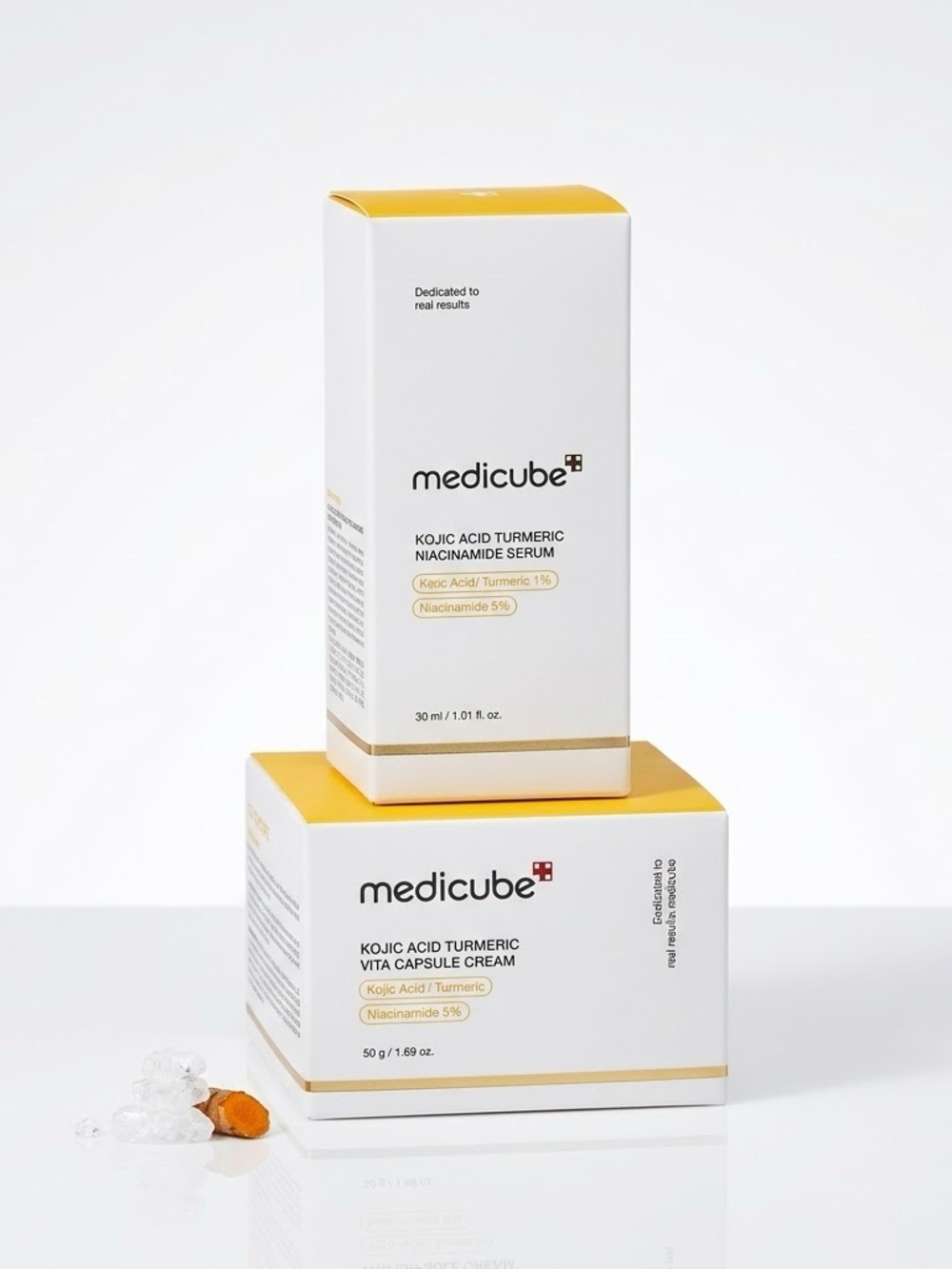 Medicube Kojic Acid Turmeric Niacinamide Serum - Yellow & White